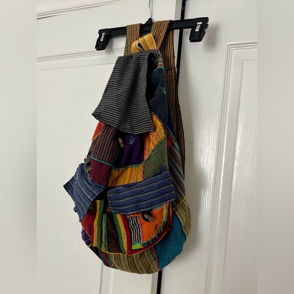 Colorful Patchwork Backpack - image 5
